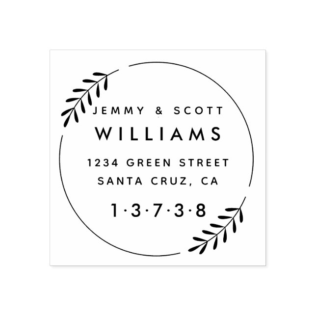 Tampons Encreurs Cachet en caoutchouc marié à la couronne (Impression)