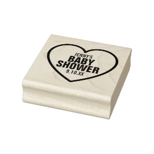 Tampons Encreurs Cadeau de Sprinkle Baby Shower Cœur Moderne