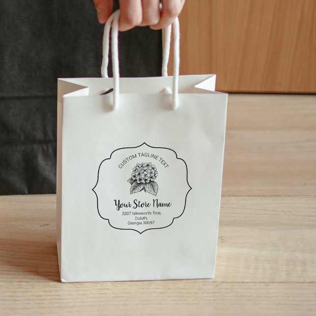 Tampons Encreurs Cadre Chic en fleur, Script élégant (Créateur téléchargé)