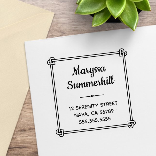 Tampons Encreurs Cadre de noeud en forme de coeur dans les angles (Créateur téléchargé)