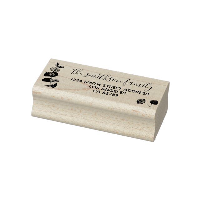 Tampons Encreurs Cadre floral Signature botanique Famille eucalyptu (Tampon)