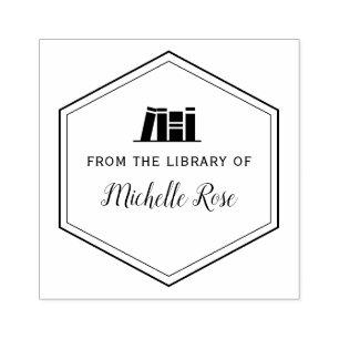 Tampons Encreurs cadre géométrique de la bibliothèque de timbre-liv