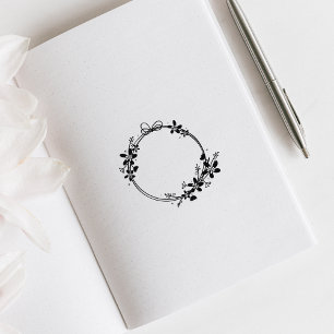 Tampons Encreurs Cadre Journal Fleurs Cercles