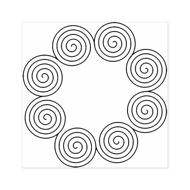 Tampons Encreurs Cadre Motif Spiral Arrondi (Impression)