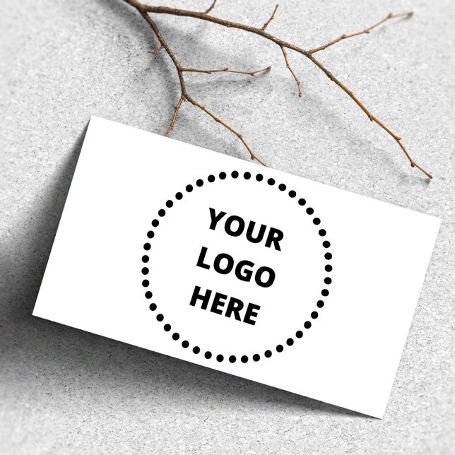 Tampons Encreurs Cadre rond élégant à pois pour votre logo personna (Créateur téléchargé)