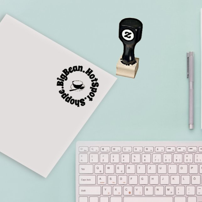Tampons Encreurs Cafe Cup & Spoon Grand Texte (Créateur téléchargé)
