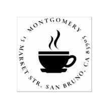 Café | Nom de famille personnalisé et adresse de r