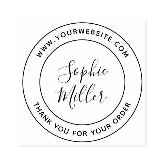 Tampons Encreurs Calligraphie Moderne Ajouter Votre Entreprise Nom  (Impression)