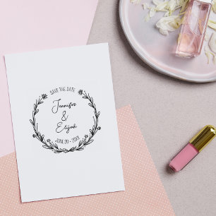 Tampons Encreurs Calligraphie moderne Enregistrer la date Mariage