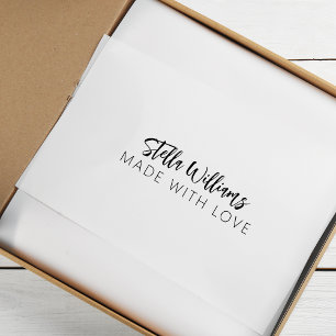Tampons Encreurs Calligraphie Moderne Nom Fait Avec Amour