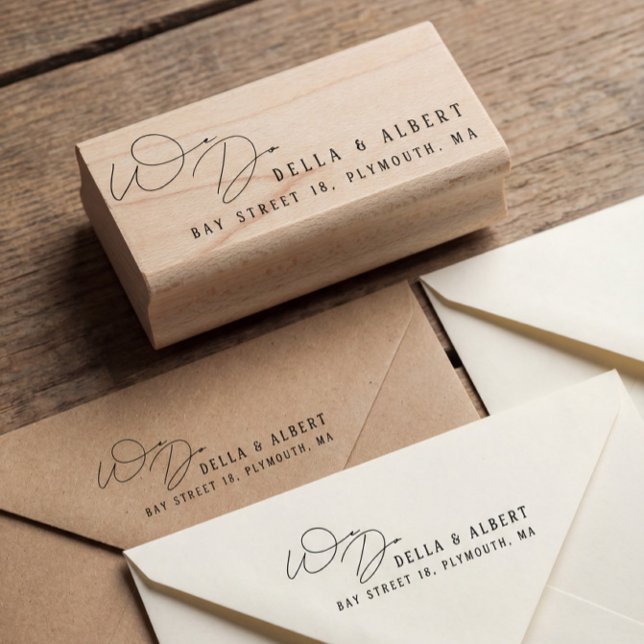 Tampons Encreurs Calligraphie moderne Nous faisons Adresse de retou (Créateur téléchargé)
