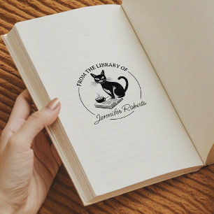 Tampons Encreurs Calligraphie simple, livre de chat de bibliothèque