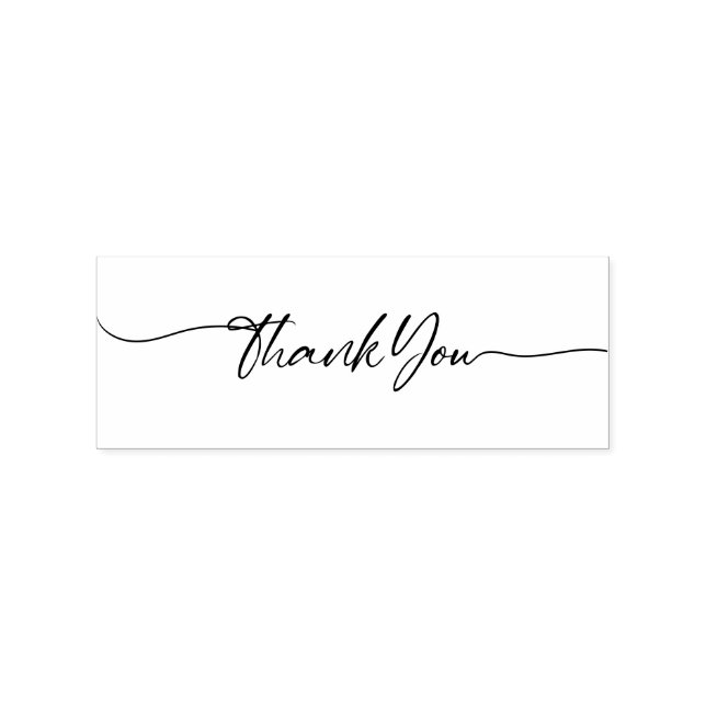 Tampons Encreurs Calligraphie typographique Merci personnalisé (Impression)