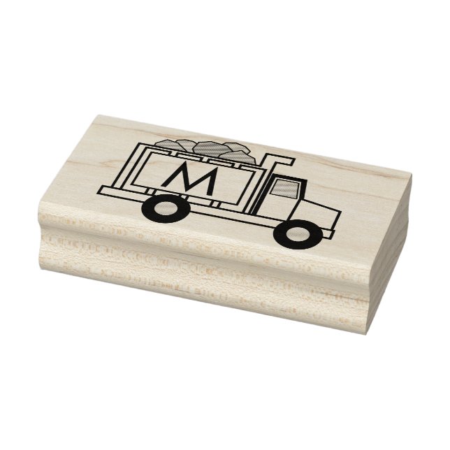 Tampons Encreurs Camion garçon's mignon Monogram initial (Tampon)