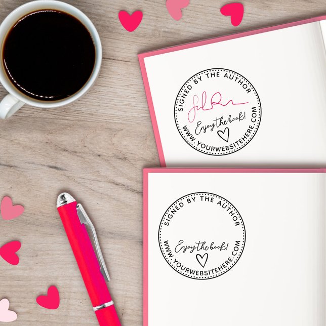 Tampons Encreurs Cardiaque Dessinée À La Main Profitez Du Livre Sig (Créateur téléchargé)