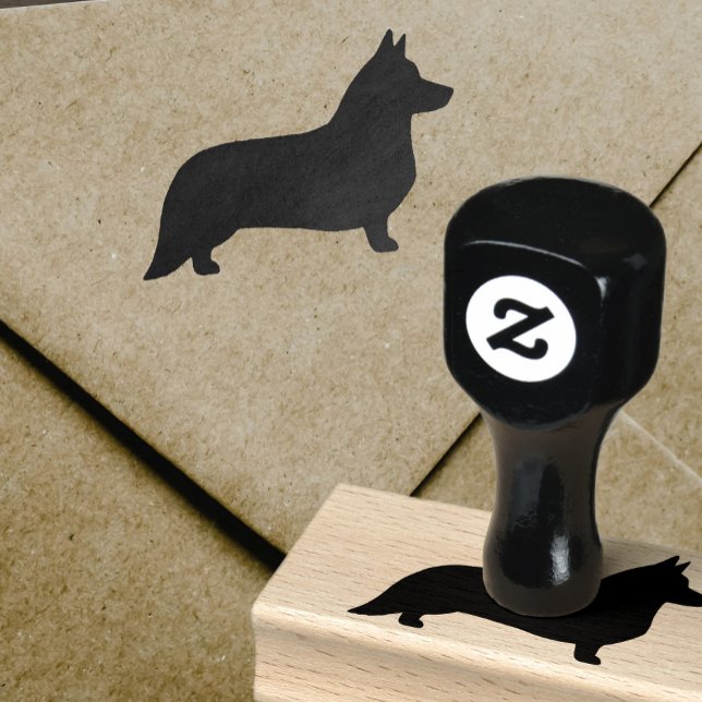 Tampons Encreurs Cardigan Welsh Corgi race Chien Silhouette (Créateur téléchargé)