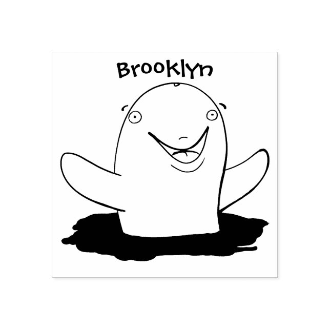 Tampons Encreurs Caricature adorable de marsouin (Impression)