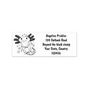 Tampons Encreurs Caricature axolotl rose adorable