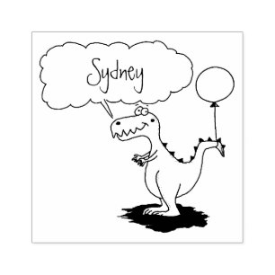 Tampons Encreurs Caricature de dragon dragon drôle et vert respiran