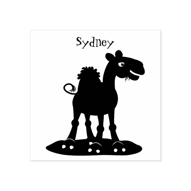 Tampons Encreurs Caricature de dromadaire joyeux et souriant (Impression)