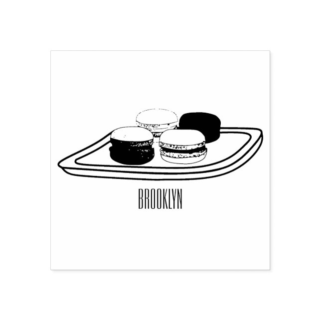 Tampons Encreurs Caricature de Macaron (Impression)