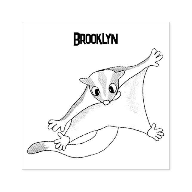 Tampons Encreurs Caricature de planeur de sucre joyeux (Impression)