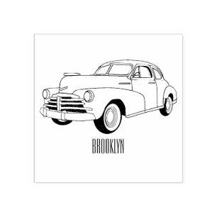 Tampons Encreurs Caricature de voiture classique 1948