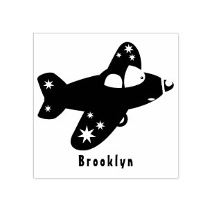 Tampons Encreurs Caricature de vol d'avion rouge mignon