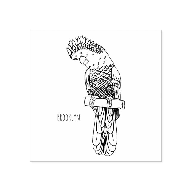 Tampons Encreurs Caricature d'oiseau à queue rouge (Impression)