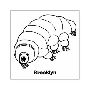 Tampons Encreurs Caricature d'ours d'eau tardigrade rose mignon