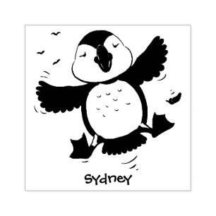 Tampons Encreurs Caricature en bleu bouffin joyeux