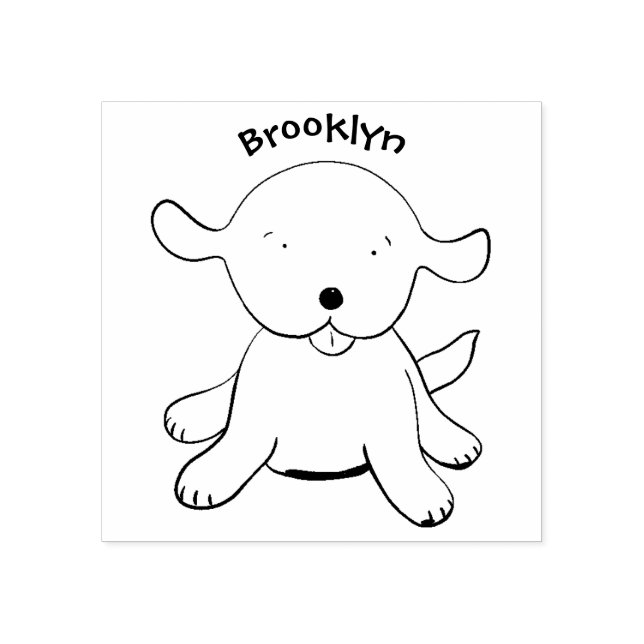 Tampons Encreurs Caricature pour chien de chiot joyeux (Impression)