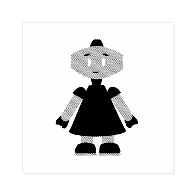 Tampons Encreurs Caricature pour fille de robot (Impression)