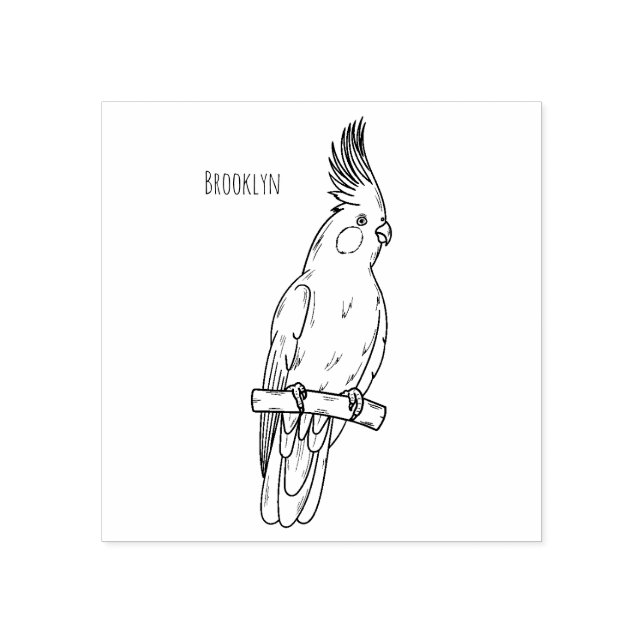 Tampons Encreurs Caricature pour oiseaux Cockatiel (Impression)