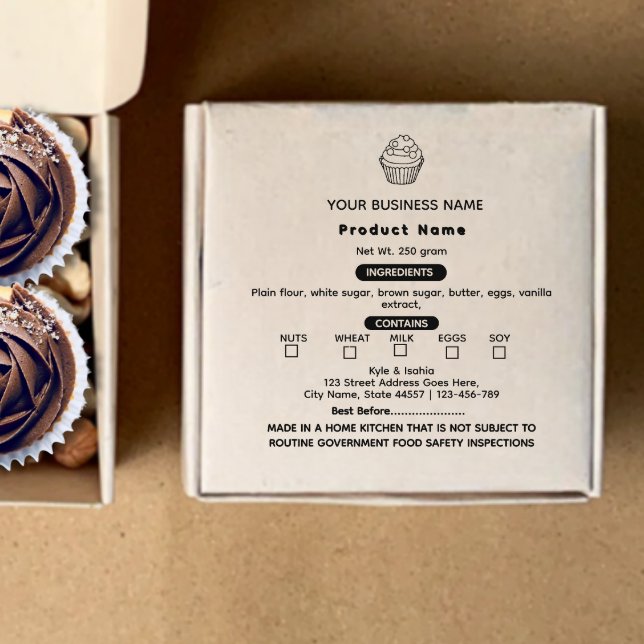 Tampons Encreurs Carré étiquette alimentaire de la loi du chalet (Créateur téléchargé)