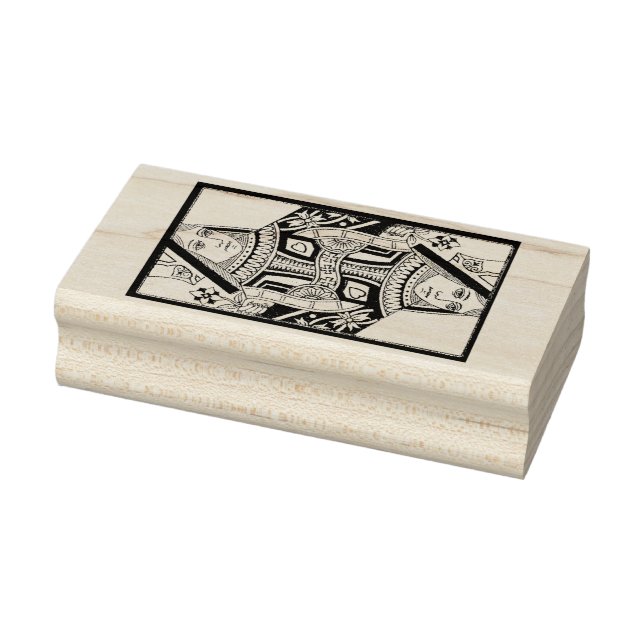 Tampons Encreurs Carte de jeu Ornate Heart Queen à la frontière (Tampon)