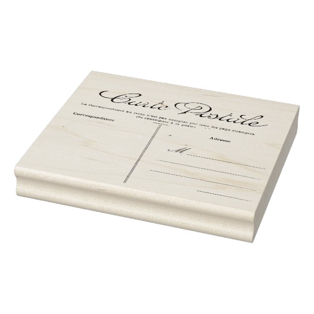 Tampons Encreurs Carte Postale Française Vierge Modèle Rubbe (Tampon)