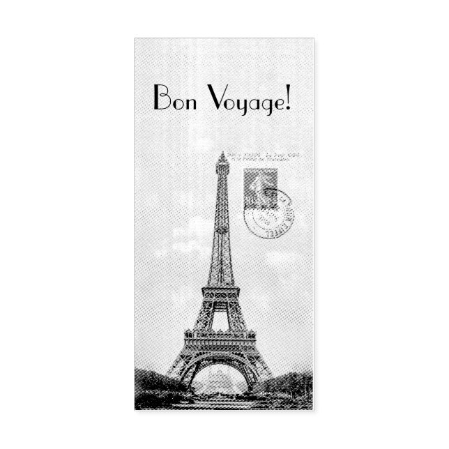 Tampons Encreurs Carte postale Tour Eiffel vintage STamp (Impression)