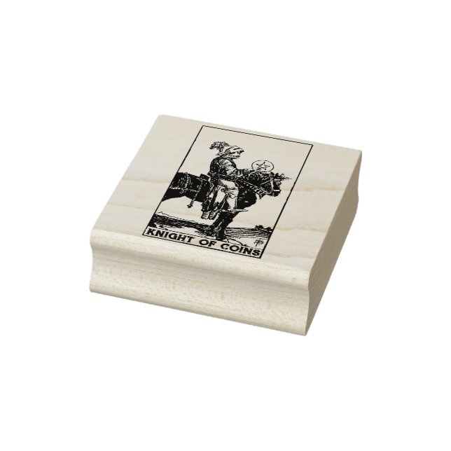 Tampons Encreurs Carte Tarot : Chevalier des Pièces Pentacles Perso (Tampon)