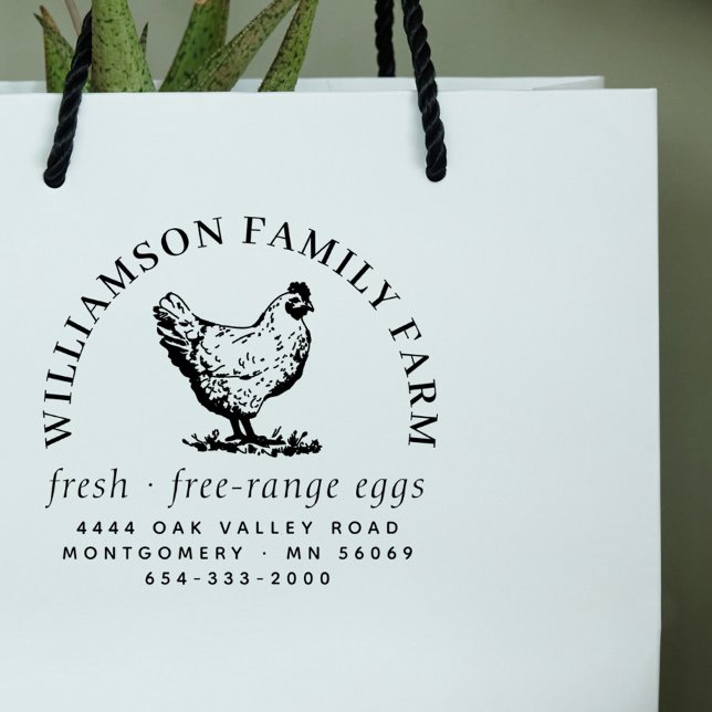 Tampons Encreurs Carton classique à gros oeufs de poule Adresse de  (Créateur téléchargé)