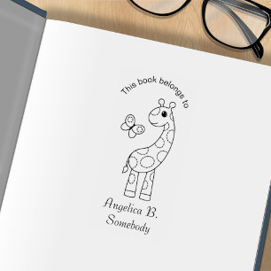 Tampons Encreurs Cartoon Giraffe and Butterfly Color Me Boplate