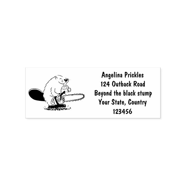 Tampons Encreurs Castor drôle avec humour de dessin animé de tronço (Impression)