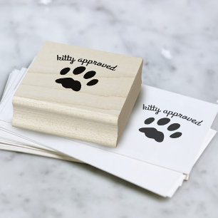 Tampons Encreurs Cat Empreinte de patte Cute Kitty Timbre en caoutc