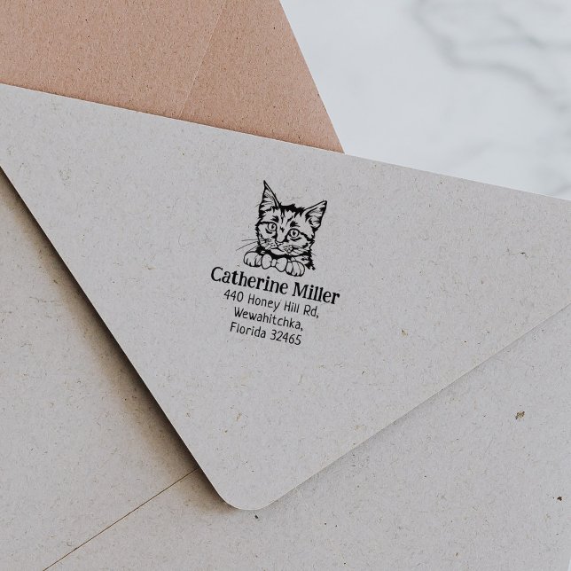 Tampons Encreurs Cat European Short Hair Return Adresse (Créateur téléchargé)