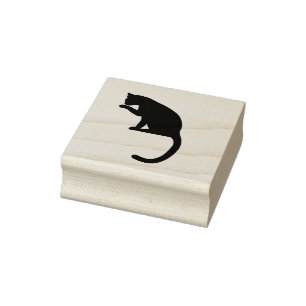 Tampons Encreurs Cat Nettoyer ses pattes Artisanat et Timbre d'art