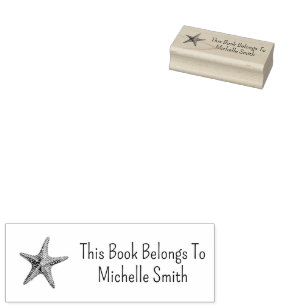 Tampons Encreurs Ce Livre Appartient À, Beach Starfish Seashells