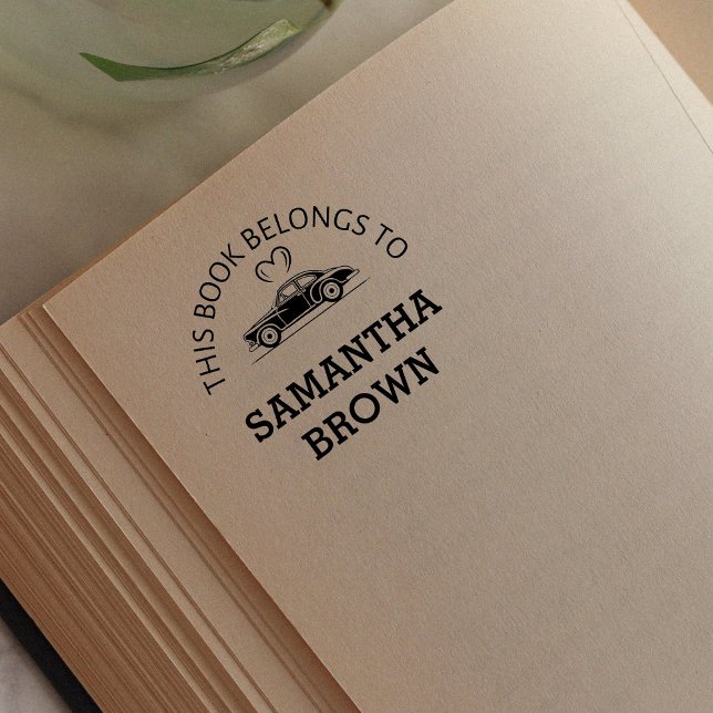 Tampons Encreurs Ce Livre Appartient À Car Heart Name (Créateur téléchargé)