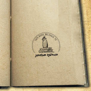 Tampons Encreurs Ce Livre Appartient À, Chouette Livre