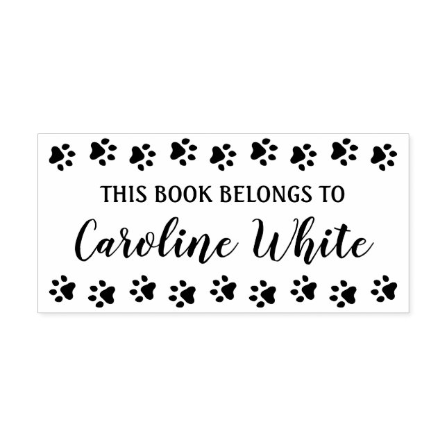 Tampons Encreurs Ce livre appartient à d'élégants empreintes de pat (Impression)