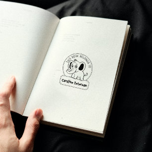 Tampons Encreurs Ce Livre Appartient À, Eléphant mignon, Livre Enfa